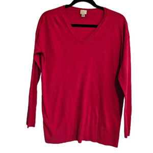 a new day  Pink V-Neck Sweater